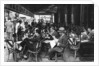 People at a pavement cafe, Paris by Ernest Flammarion