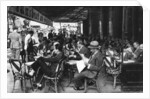 People at a pavement cafe, Paris by Ernest Flammarion