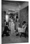 Trying on a dress at a great dressmakers, Paris by Ernest Flammarion