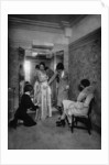 Trying on a dress at a great dressmakers, Paris by Ernest Flammarion