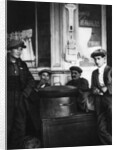 Street sellers of roasted chestnuts, Paris by Ernest Flammarion