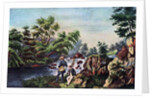 The Trout Stream by Currier and Ives