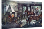 Trotting Cracks at the Forge by Currier and Ives