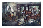 Trotting Cracks at the Forge by Currier and Ives