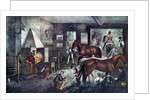 Trotting Cracks at the Forge by Currier and Ives