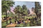 The Drive, Central Park by Currier and Ives