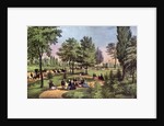 The Drive, Central Park by Currier and Ives