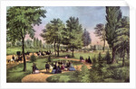 The Drive, Central Park by Currier and Ives