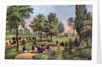The Drive, Central Park by Currier and Ives