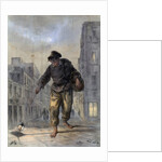 Man with a lamp by Anonymous