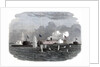 The iron-clad frigate, new ironsides, and two Ericsson batteries going into action at Charleston by Anonymous
