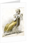 Woman with a fan by Anonymous