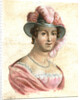 Portrait of a woman in a feathered hat by Anonymous