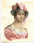 Portrait of a woman in a feathered hat by Anonymous