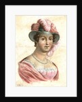 Portrait of a woman in a feathered hat by Anonymous