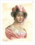 Portrait of a woman in a feathered hat by Anonymous