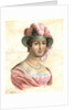 Portrait of a woman in a feathered hat by Anonymous
