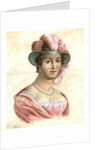 Portrait of a woman in a feathered hat by Anonymous
