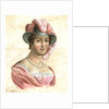 Portrait of a woman in a feathered hat by Anonymous