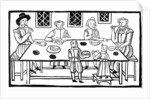 A family meal by Anonymous