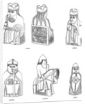 Bone chessmen of Scandinavian design by Anonymous