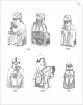 Bone chessmen of Scandinavian design by Anonymous