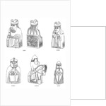 Bone chessmen of Scandinavian design by Anonymous