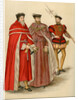 Two peers in their robes, and a halberdier by Anonymous