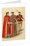 Two peers in their robes, and a halberdier by Anonymous