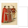 Two peers in their robes, and a halberdier by Anonymous