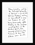 Part of a letter written by Nelson just before the Battle of Trafalgar by Anonymous