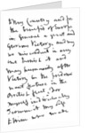 Part of a letter written by Nelson just before the Battle of Trafalgar by Anonymous