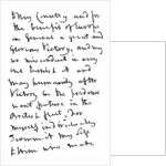 Part of a letter written by Nelson just before the Battle of Trafalgar by Anonymous