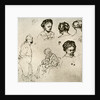 A page of sketches by Rembrandt Harmensz van Rijn