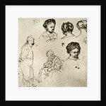 A page of sketches by Rembrandt Harmensz van Rijn