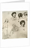 A page of sketches by Rembrandt Harmensz van Rijn