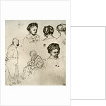 A page of sketches by Rembrandt Harmensz van Rijn