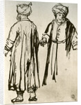 Two Turks Walking by Rembrandt Harmensz van Rijn