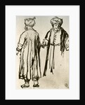 Two Turks Walking by Rembrandt Harmensz van Rijn
