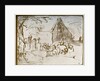 A farmyard scene by Rembrandt Harmensz van Rijn