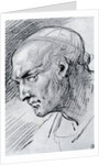 Study of a head by Jean-Antoine Watteau