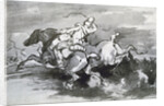 Artilleryman Leading his Horses into the Field by Theodore Gericault