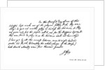 Part of a letter from John Gay to Dean Swift by John Gay
