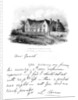 A note from Sterne to Garrick, and a view of Sterne's house in Yorkshire by Anonymous