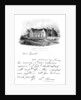 A note from Sterne to Garrick, and a view of Sterne's house in Yorkshire by Anonymous