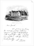 A note from Sterne to Garrick, and a view of Sterne's house in Yorkshire by Anonymous