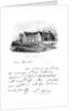 A note from Sterne to Garrick, and a view of Sterne's house in Yorkshire by Anonymous