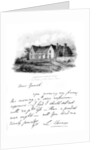 A note from Sterne to Garrick, and a view of Sterne's house in Yorkshire by Anonymous