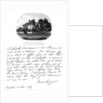 A letter from Reverend James Granger, and a view of his residence at Shiplake by James Granger