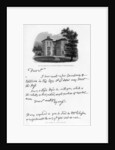 A letter from Edward Young, and a view of his residence at Welwyn, Hertfordshire by Edward Young